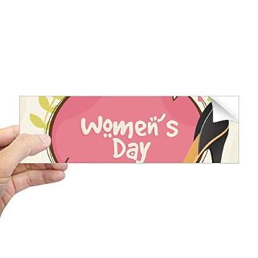 Imagem de DIYthinker Adesivo de para-choque retangular feminino de salto alto com estampa de dia para notebook e janela