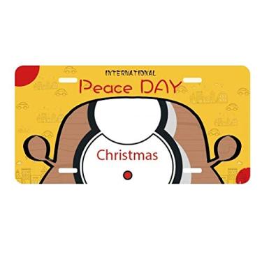 Imagem de DIYthinker Placa de carro com ícone de Natal boneco de neve para decoração de carro Dia da Paz