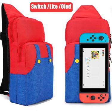 Imagem de Bolsa Sling Nintendo Switch Oled Lite Vermelha E Azul Mario