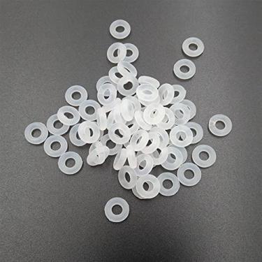 Imagem de O-rings de silicone branco e vermelho OD 6 7 8 9 10 11 12 13 14 15 16 17 18 19 20 mm * 2,4 mm de espessura Junta de vedação de grau alimentício sem veneno (Size : OD9x2.4mm, Color : 500PCS_WHIT)