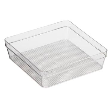 Imagem de OGGI Organizador de gaveta transparente - 15,24 cm x 15,24 cm - ideal para organizar gavetas de cozinha, escritório, mesa, talheres, utensílios de cozinha, cosméticos e banheiros
