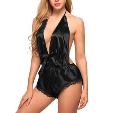 Imagem de Body Lingerie para Mulheres, Lingerie ajustável em V profundo, Roupa sexy para mulheres, lingerie de renda para noite de lua de, lingerie feminina para festa de lingerie Shakven