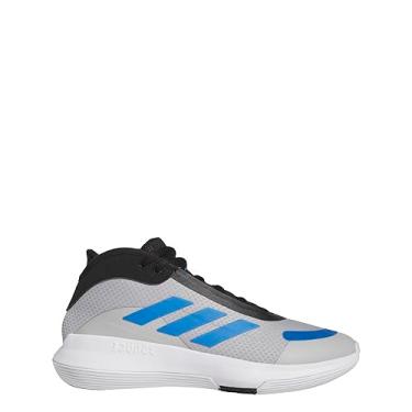 Imagem de adidas Tênis unissex adulto Bounce Legends, Cinza/azul-royal brilhante/preto central, 12 Women/11 Men