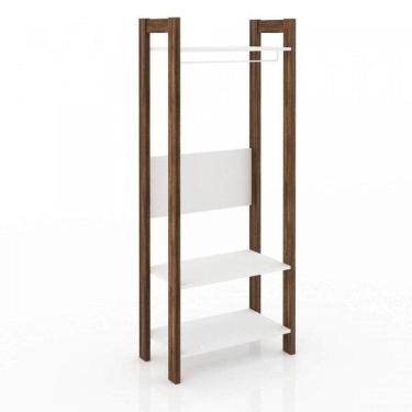 Imagem de Módulo para Closet com Cabideiro Az Tecno Mobili Branco/Nogal