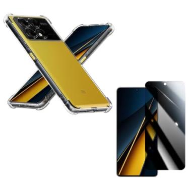 Imagem de Capa Capinha Anti Impacto + Película Privacidade 3D Compatível Com Poco X6 Pro 5G - (Hard Glass Store)