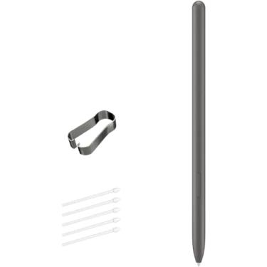 Imagem de Caneta Galaxy Tab S9 FE S para Samsung Galaxy Tab S9 FE Caneta Stylus de substituição para Galaxy Tab S9 FE Plus S Pen com 4.096 níveis de pressão + 5 pontas grátis (cinza)
