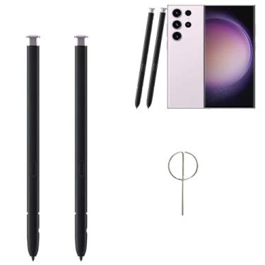 Imagem de Pacote com 2 canetas roxas de substituição S23 Ultra para Samsung Galaxy S23 Ultra 5G, S23 Ultra S Pen Galaxy S23 Ultra Stylus S sem Bluetooth + pino de ejeção