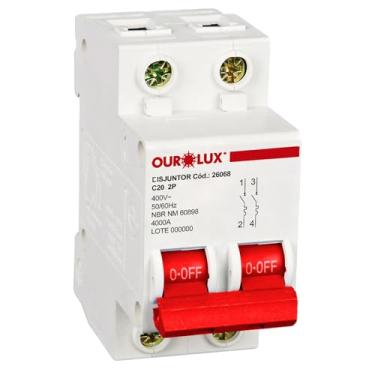 Imagem de Disjuntor Bipolar 20 Amperes (Corrente Nominal) Ourolux