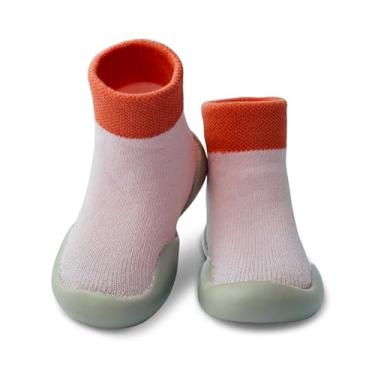 Imagem de Dookeh Sapatos de bebê meninos meninas sapatos de primeira caminhada antiderrapante sola macia tênis infantil infantil babygirl meia sapatos, 9 - rosa e vermelho, 2.5-3 years Toddler