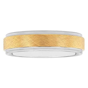 Imagem de Steel Nation Jewelry Pulseiras masculinas contemporâneas de carboneto de tântalo de 6 mm - escolha de designs com bordas de degrau, Metal, Sem pedra preciosa