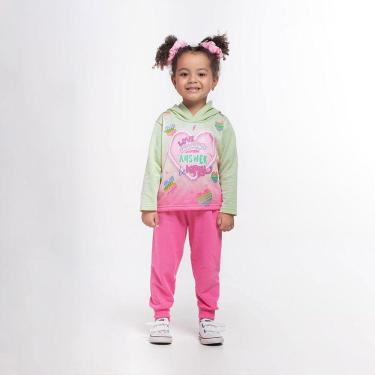 Imagem de Conjunto Bebê Menina Moletom Coração Pop It
