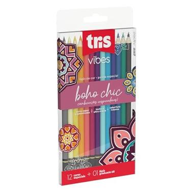 Imagem de Lápis de cor Vibes Boho Chic 12 cores + 6B Tris