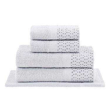 Imagem de Buddemeyer Jogo de Toalhas Princess Banho Cinza 5 peças