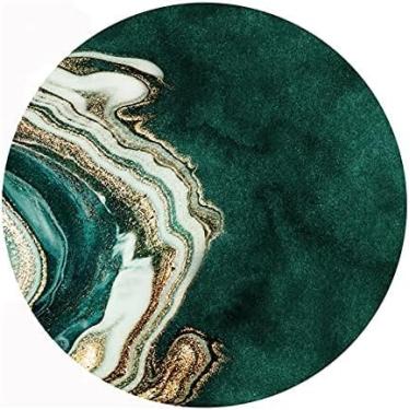 Imagem de Tapete redondo nórdico para sala de estar, quarto ou cozinha, verde - 80 cm, 100 cm, 120 cm, 140 cm, 160 cm, 180 cm, 200 cm, 250 cm, 300 cm, diâmetro 100 cm, colecionador88