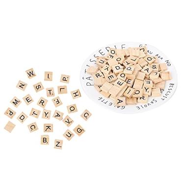 Imagem de Ferramentas de Aprendizagem, Blocos de Madeira Com Design de Caixa de Letras, 2 Conjuntos de Madeira Ecologicamente Corretos para Crianças (Letras maiúsculas misturadas)
