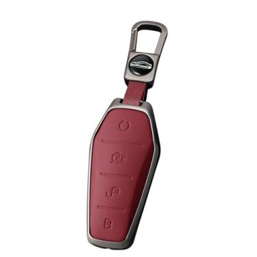 Imagem de Ysbxitu Capa de chaveiro inteligente de 4 botões adequada para BYD Han Ev Tang Dm Qin PLUS Song Pro / MAX Yuan ATTO 3 capa de chave de golfinho, B Vermelho