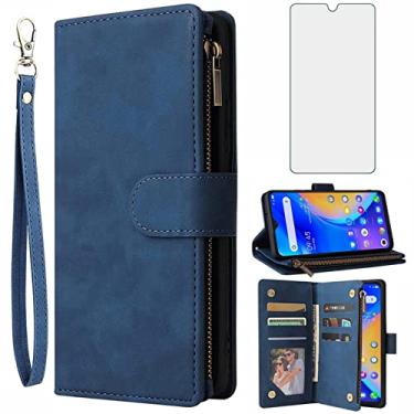 Imagem de Asuwish Compatível com TCL 20 SE 6.82 capa carteira e protetor de tela de vidro temperado capa flip suporte suporte acessórios celulares capas de telefone para TCL20SE Android 11 TLC 20SE T6710 6,8