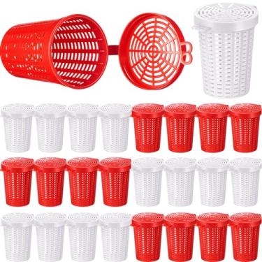 Imagem de Blushtier 20 peças de gaiola de isca de pesca, armadilha, alimentador de iscas, suporte de cesta de plástico para lagostim, camarão, minhoca, caranguejo, carpa, peixe-gato, rede fundida