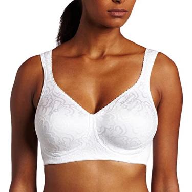 Imagem de Playtex Sutiã sem fio Ultimate Lift 18 horas, sem aro com suporte, sutiã sem fio de cobertura total para conforto diário, Branco, 36B