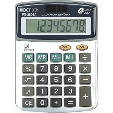 Imagem de Calculadora De Bolso 8Digitos Bateria/Solar Prata - 67389