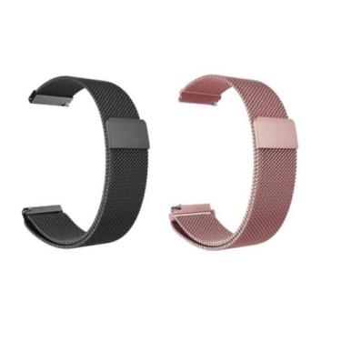 Imagem de Kit Pulseira 20mm Magnética Compatível Com Relógio e Smartwatch Com Pi