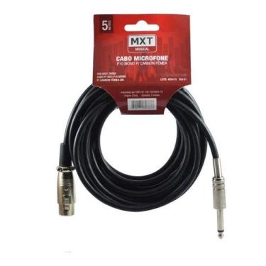 Imagem de Cabo Microfone E Violão Mono Xlr / P10 5 Metros Mxt