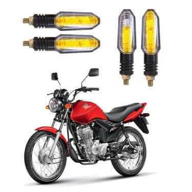 Imagem de Kit 4 Setas Sequenciais Pisca de Led Universal Modelo P50S Moto CG 125