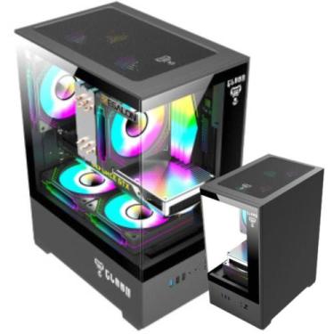 Imagem de Gabinete Gamer Clanm Megalon Suporta Cooler CPU 167mm e 5 Ventoinhas  