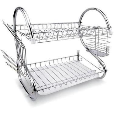 Imagem de Escorredor De Louças Duplo 14 Copos E Talheres Desmontável - Gimp