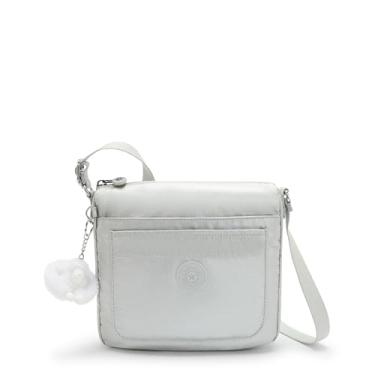 Imagem de Kipling Bolsa tiracolo feminina Sebastian, superleve, durável, bolsa de ombro, Nova Bright Met, 8.75''L x 9''H x 1''D