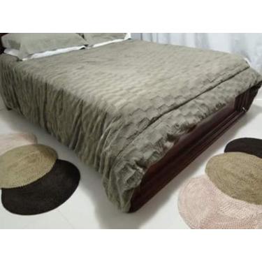 Imagem de Tapete frufru para quarto 2 peças - Valentina Confecções, Café com lei