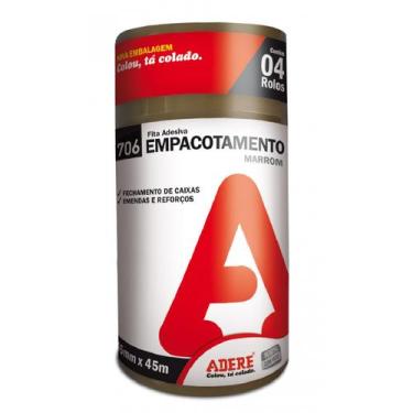 Imagem de Kit 4RL Fita Adesiva Marrom 45x40mts 706 - Adere