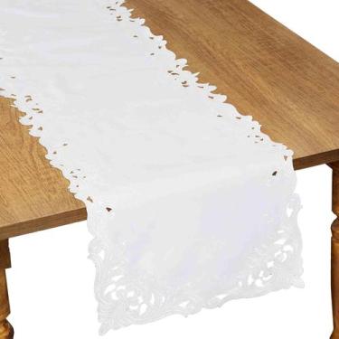 Imagem de Caminho De Mesa Branca 38x87Cm Rafimex