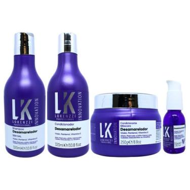 Imagem de Kit Lokenzzi Desamarelador Shampoo + Cond + Mascara + Serum