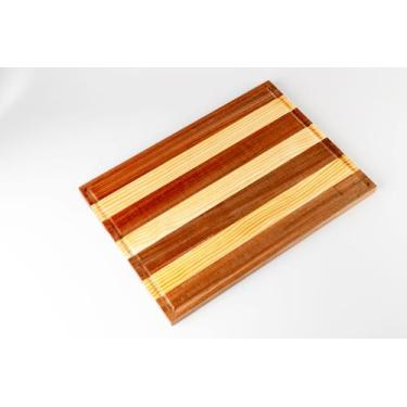 Imagem de Tábua de Madeira Natural 45x32,5 cm Apoio Lateral Moderna