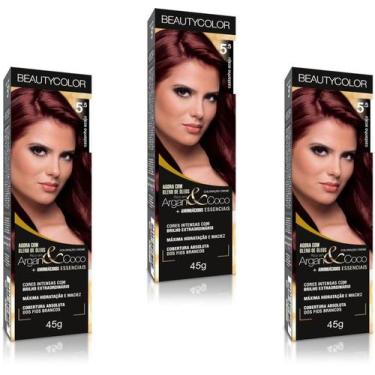 Imagem de Beauty Color Tintura 3.0 CASTANHO ESCURO 45gr (03 Unidades) Cores Norm