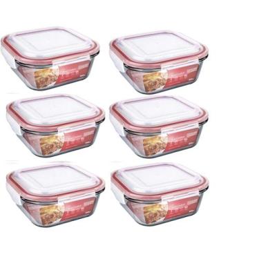 Imagem de  Potes de Vidro Brascooker Hermético 520ml - Kit 6 unidades