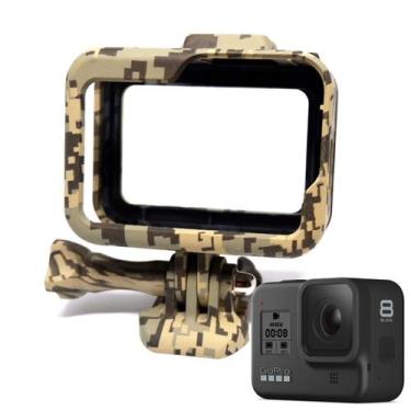 Imagem de Suporte Armação Moldura Frame GoPro 8 Black - Camuflado Cinza - Shoot