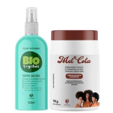 Imagem de Kit Mel Cola 1kg + Fluiday Day-after Super Cachos 500ml - Trihair