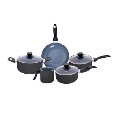 Imagem de jogo de panelas 5 pçs antiaderentes de cerâmica e alumínio - oikos, U,