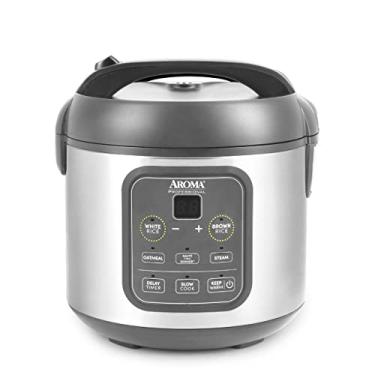 Imagem de Aroma Housewares Professional 8 xícaras (cozidas)/2Qt. Multicooker digital de arroz e grãos (ARC-994SG), cinza