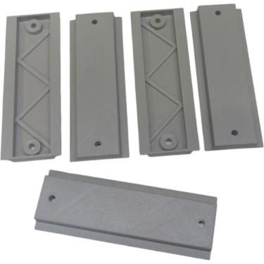 Imagem de Kit 5 Trilho Suporte para Disjuntor Din em ABS Plástico para Painel El