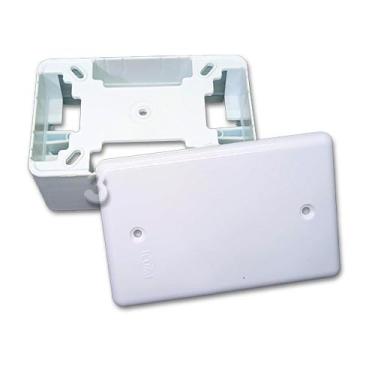 Imagem de Caixa 4x2 de Passagem Sobrepor com Placa Cega para Cftv Balun Câmeras 