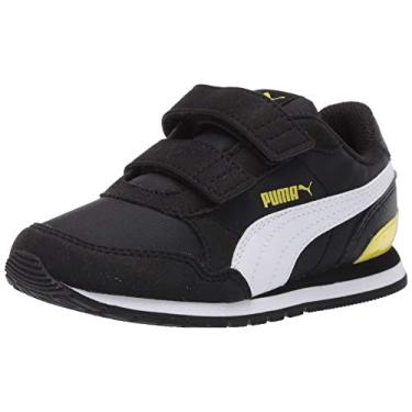 Imagem de PUMA Gancho e laço St Runner para crianças, Puma Black-puma White-Meadowlark, 18