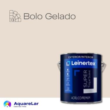 Imagem de Super acrílica leinertex toque suave acetinado 3,6l, BOLO GELADO, 3,6L
