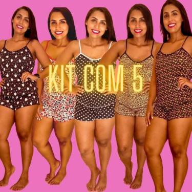 Imagem de Kit 5 baby doll pijama feminino short doll - Dbytex, P