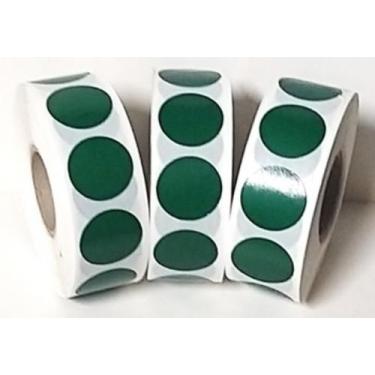 Imagem de Etiqueta de Bolinha - Couche Adesiva - QRCODETIQUETAS LTDA, Verde Escu