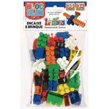 Imagem de Blocos de Montar Bloc Slim Colors com 30 Pecas na Solapa - Luc toys
