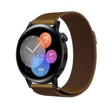 Imagem de Pulseira de Aço Milanese para GT3 42mm GT3 46mm - 123Smart, Marrom, 42