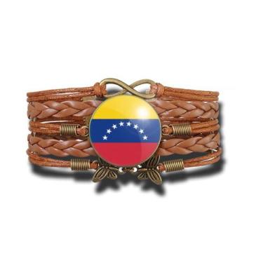 Imagem de Pulseira Feminina Bandeira da Venezuela Ajustável - RECANTO ASTRAL